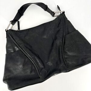 Kenneth Cole Reaction Women's Soft Leather Purse Shoulder Hand Bag Black Medium